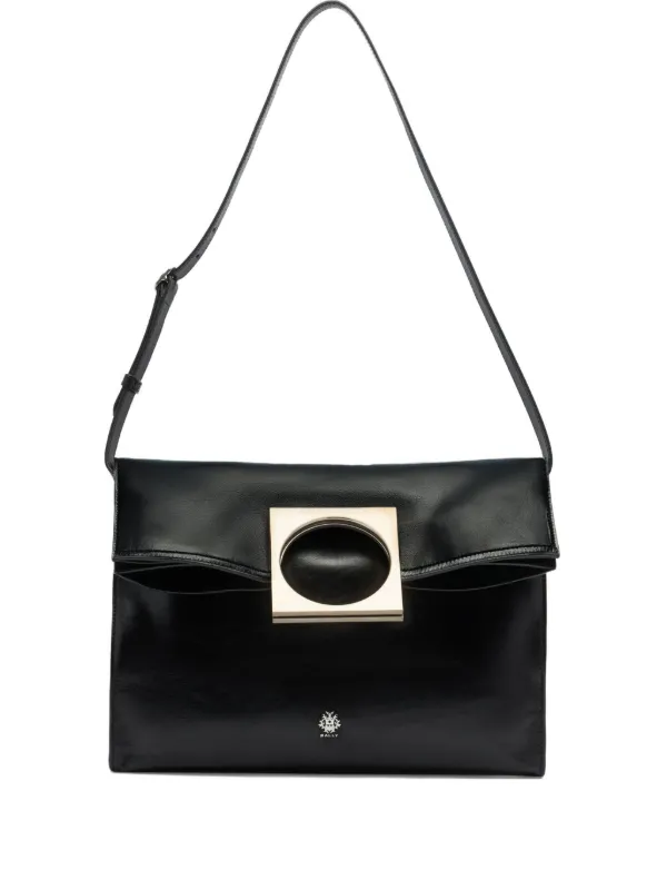 Bally Anni Foldable Leather Tote Bag in Black