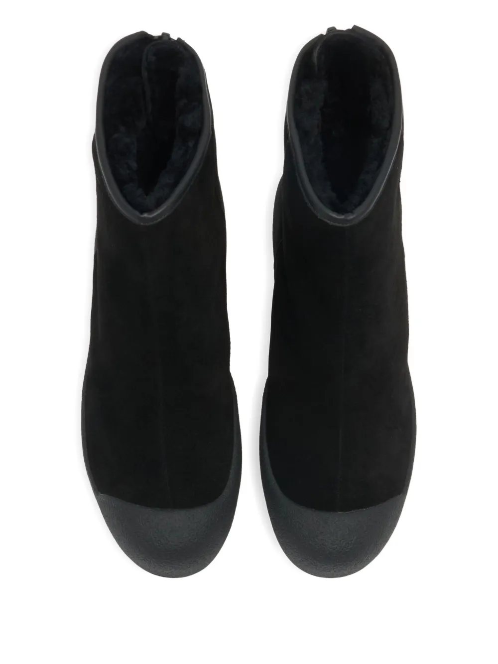 Bally suede zip boots Zwart