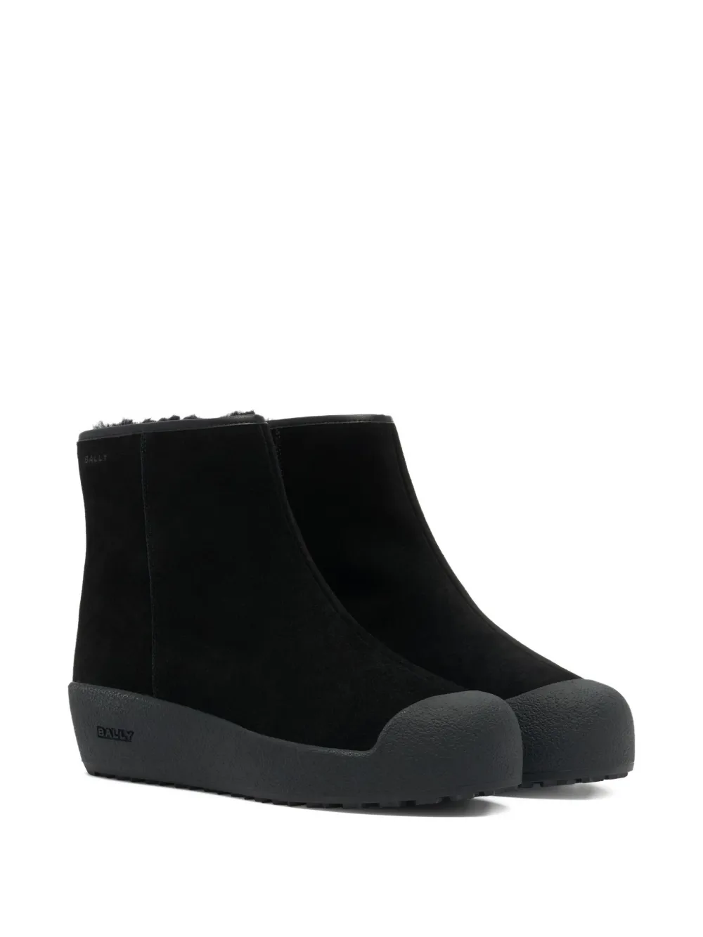 Bally suede zip boots Zwart