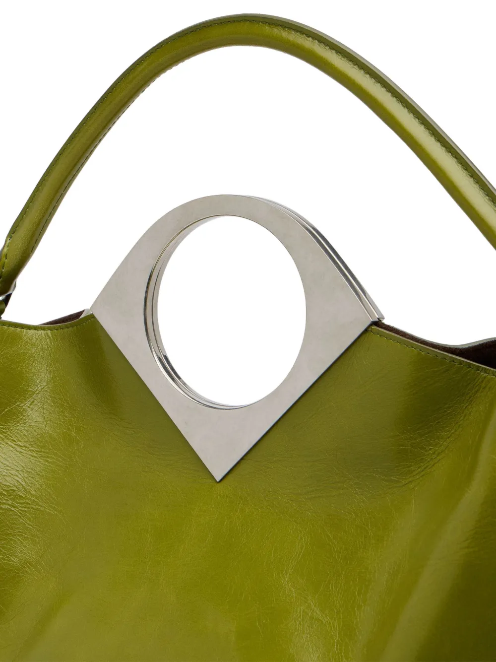 Bally Anni leren schoudertas met geometrisch detail Groen