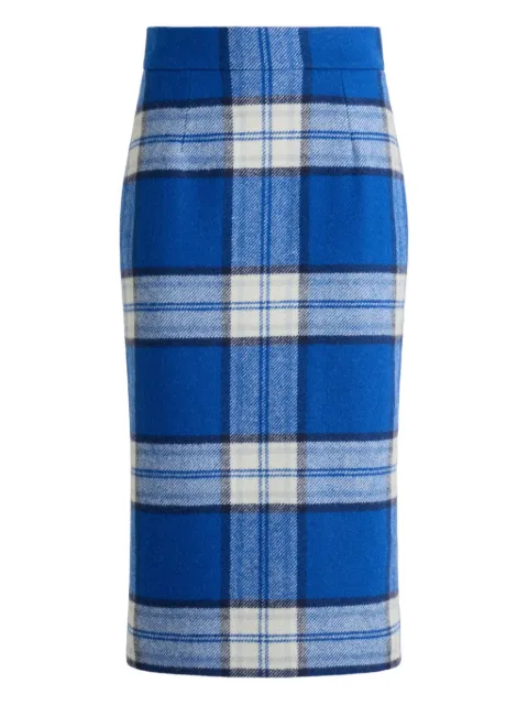 Bally check-motif midi skirt