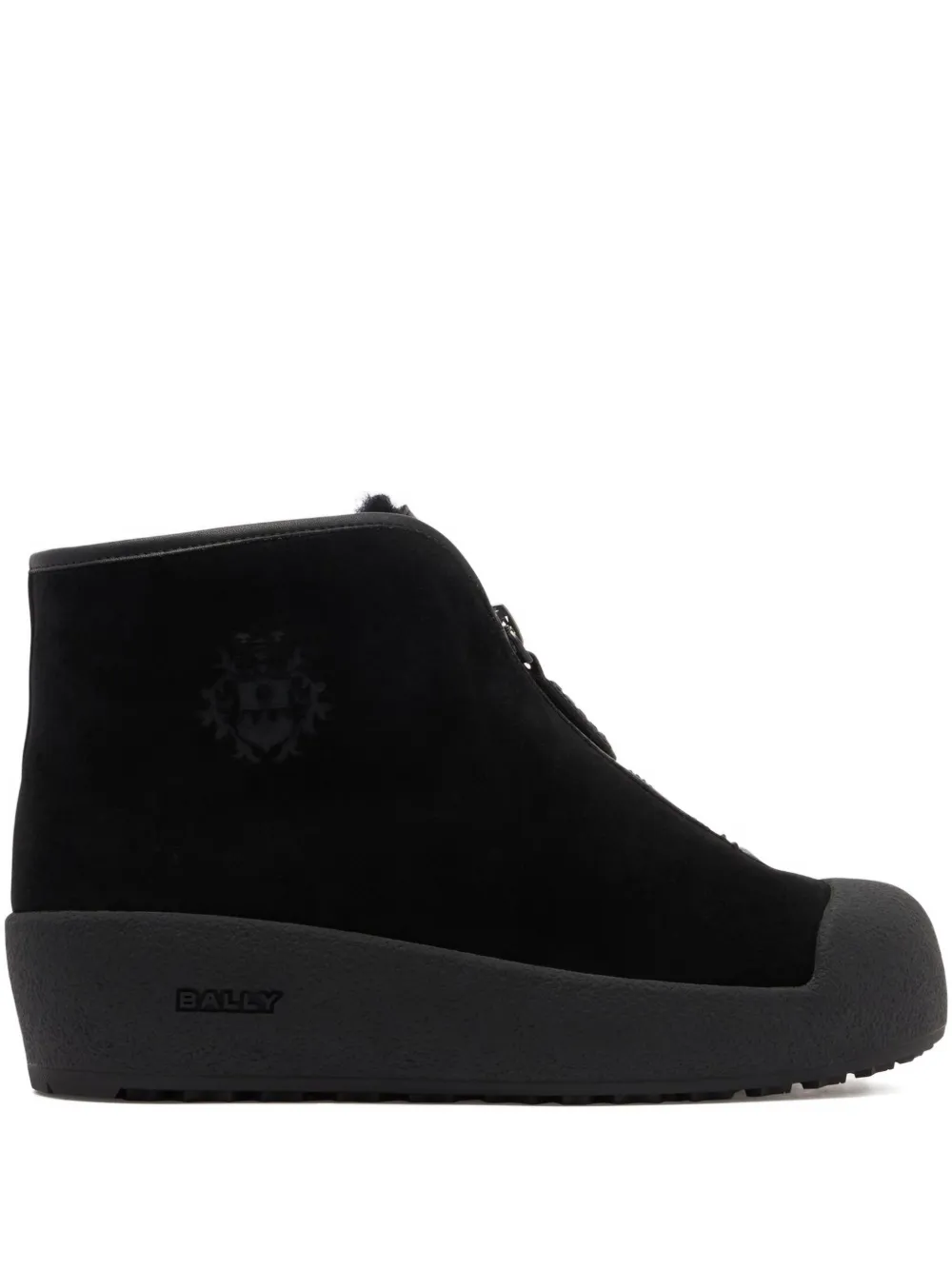 Bally crest zip curling boots | Black | Image 1
