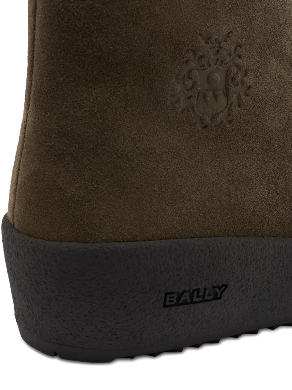 Bally Suède laarzen met rits Groen