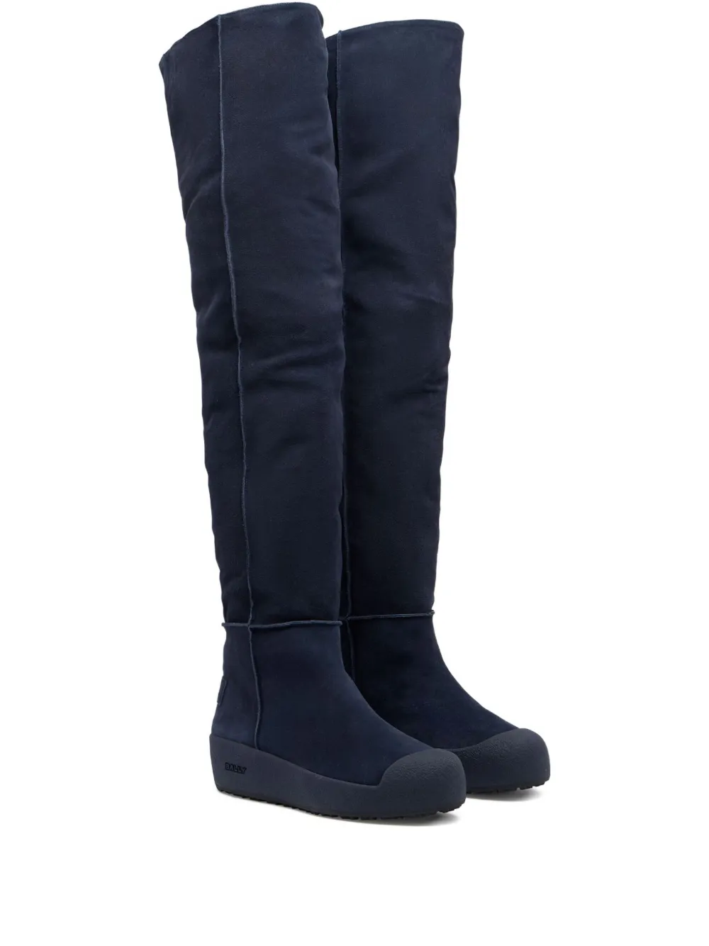 Bally Over-the-knee Suede Boots In Blue