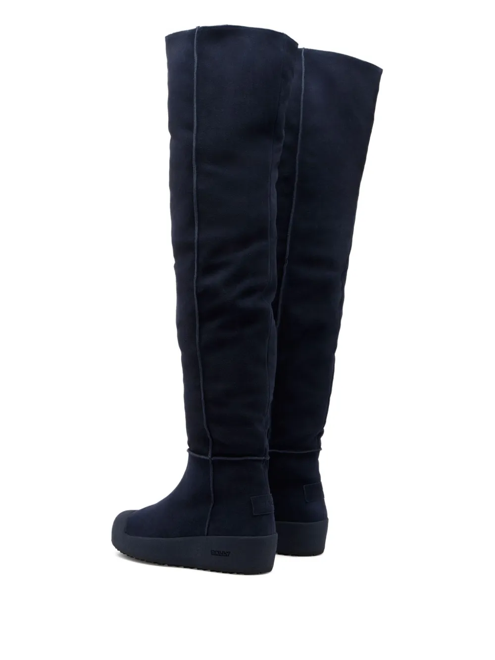 Bally Over-the-knee Suede Boots In Blue