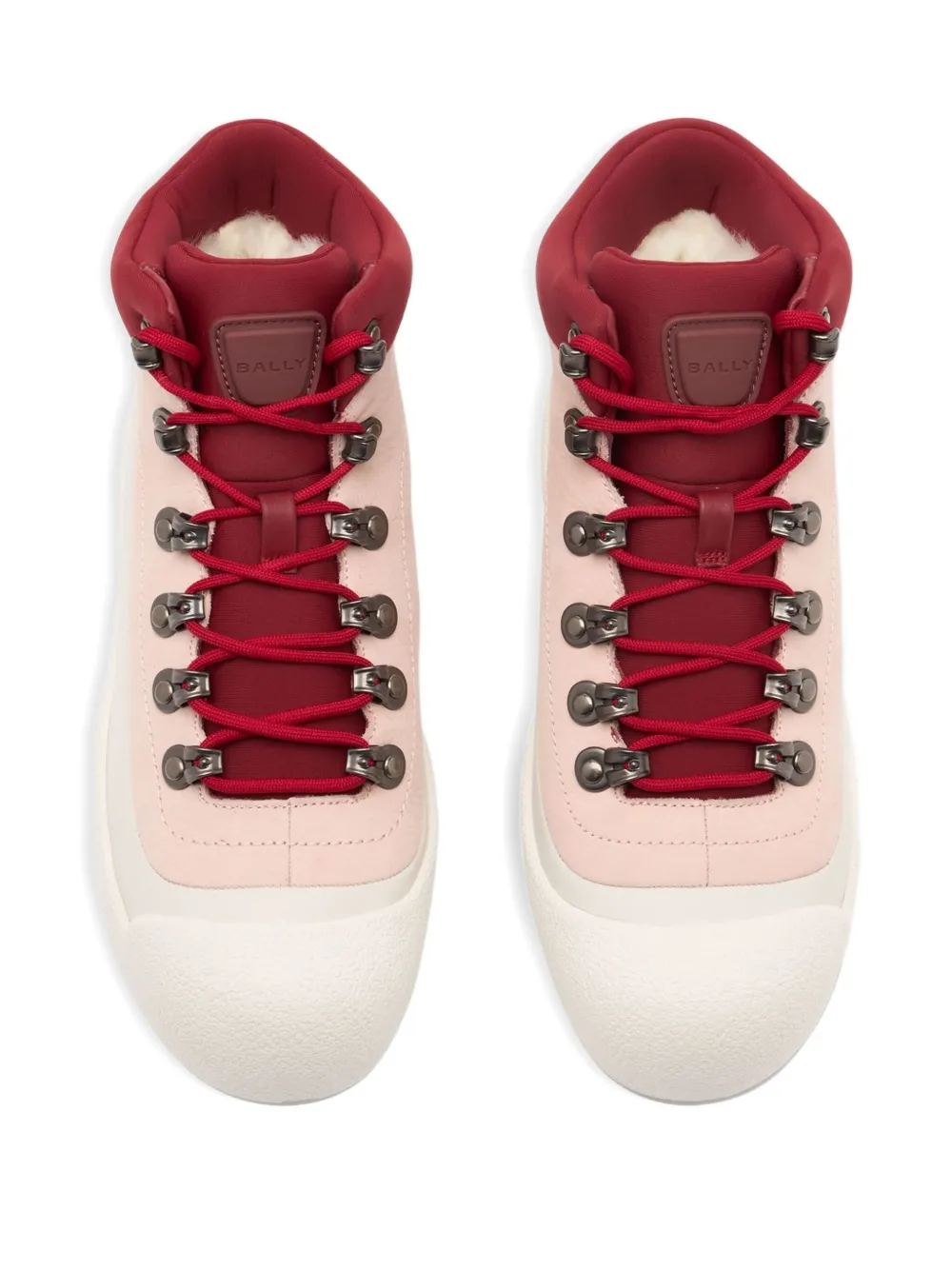 Bally Leren laarzen met vlakken Roze