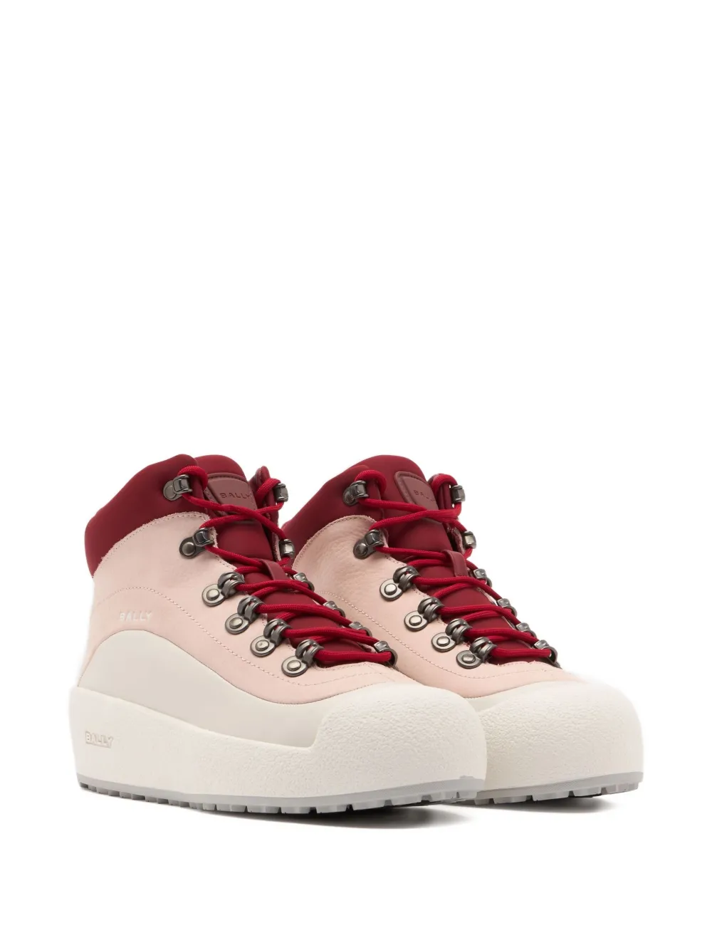 Bally Leren laarzen met vlakken Roze