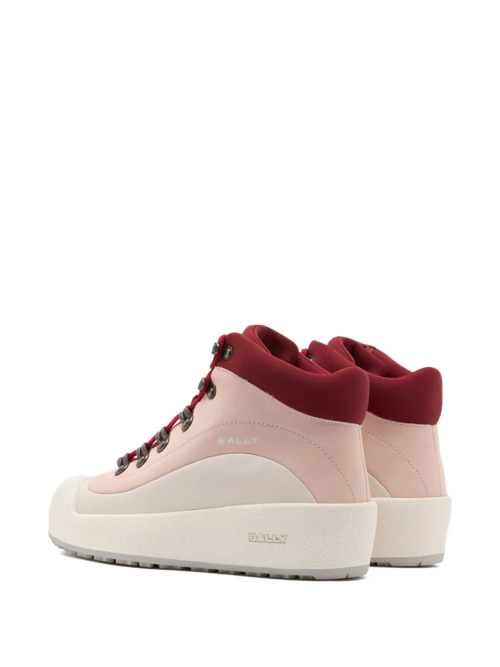 Bally Leren laarzen met vlakken Roze