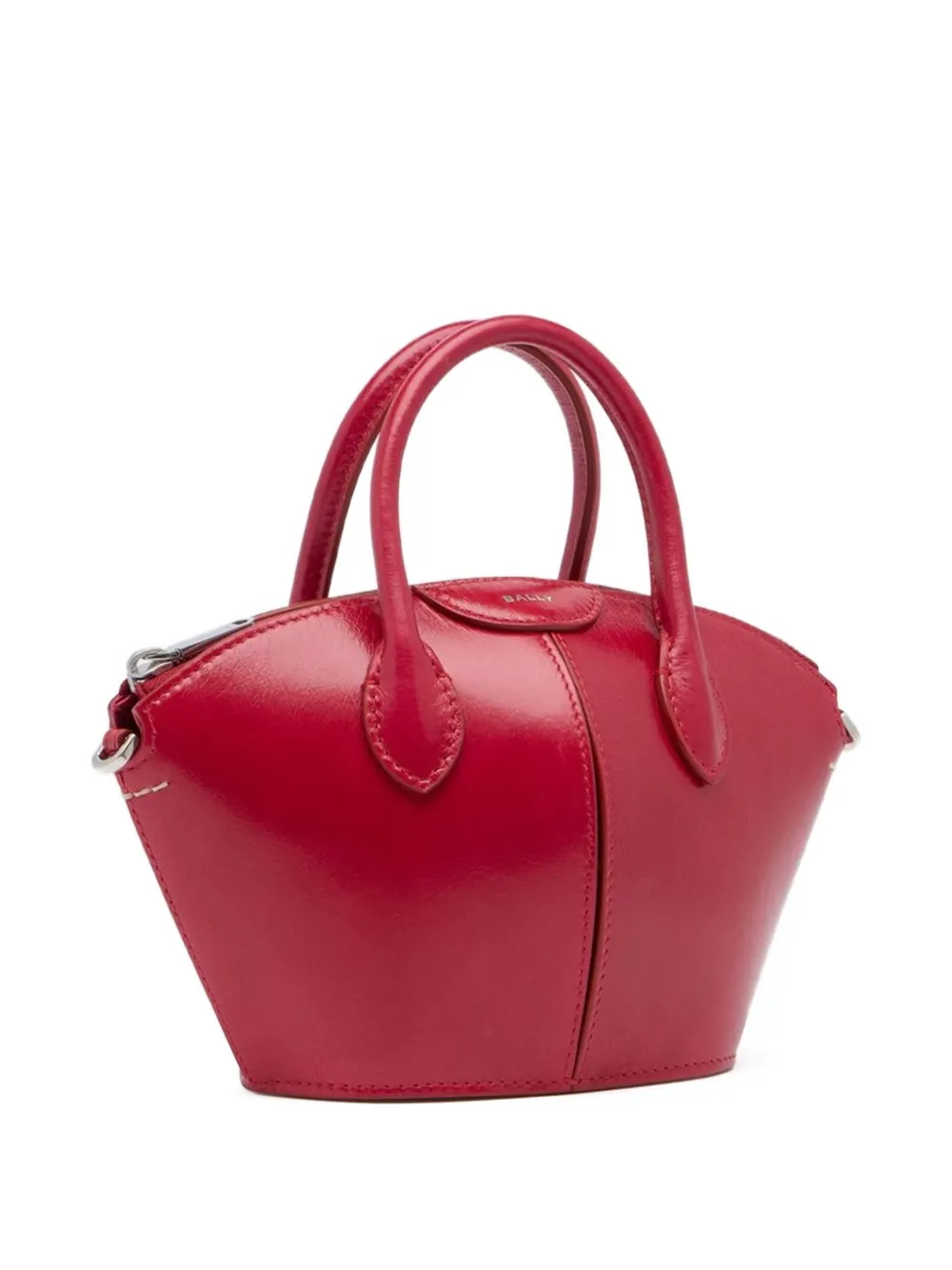 Bally Belle Leather Mini Bag In Red