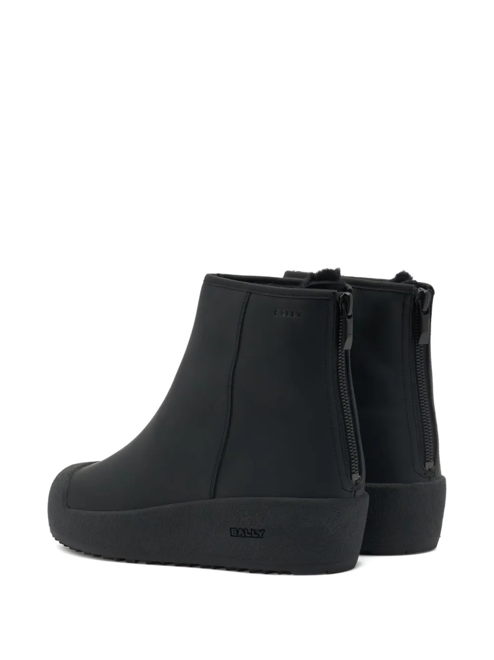 Bally Laarzen met ronde neus Zwart