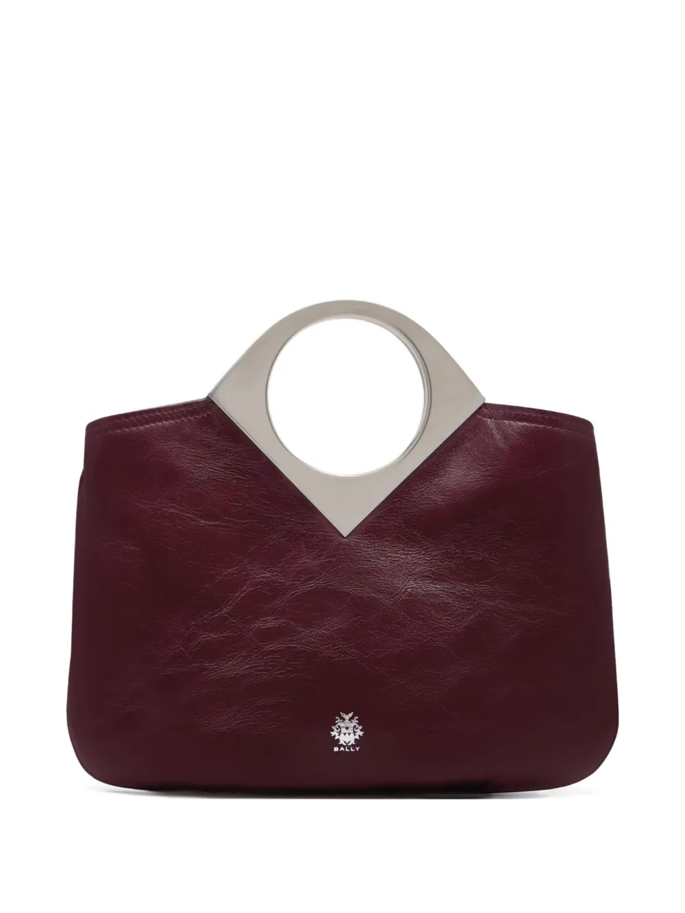 Bally Mini Anni Leather Tote Bag In Burgundy