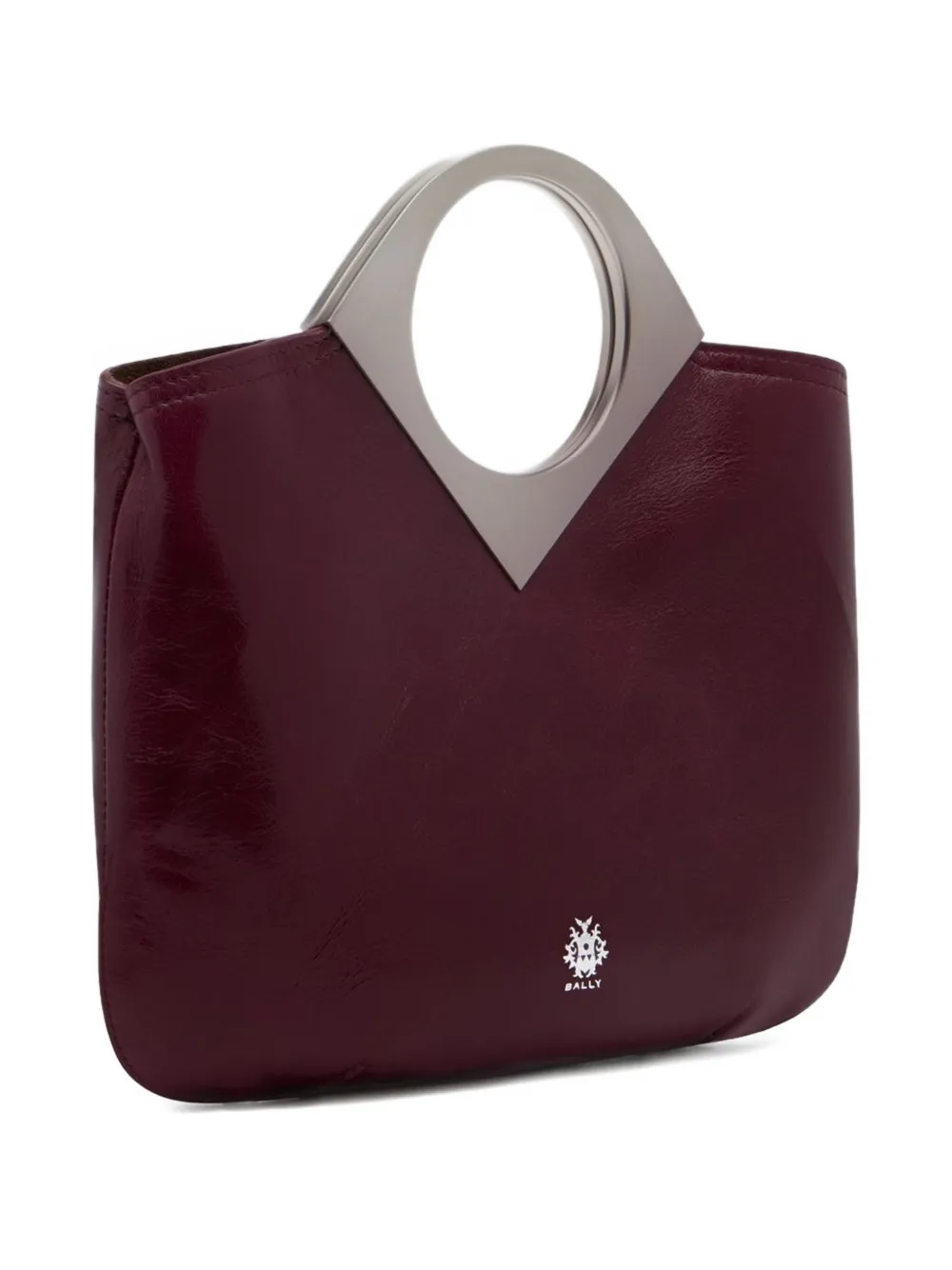 Bally Mini Anni Leather Tote Bag In Burgundy