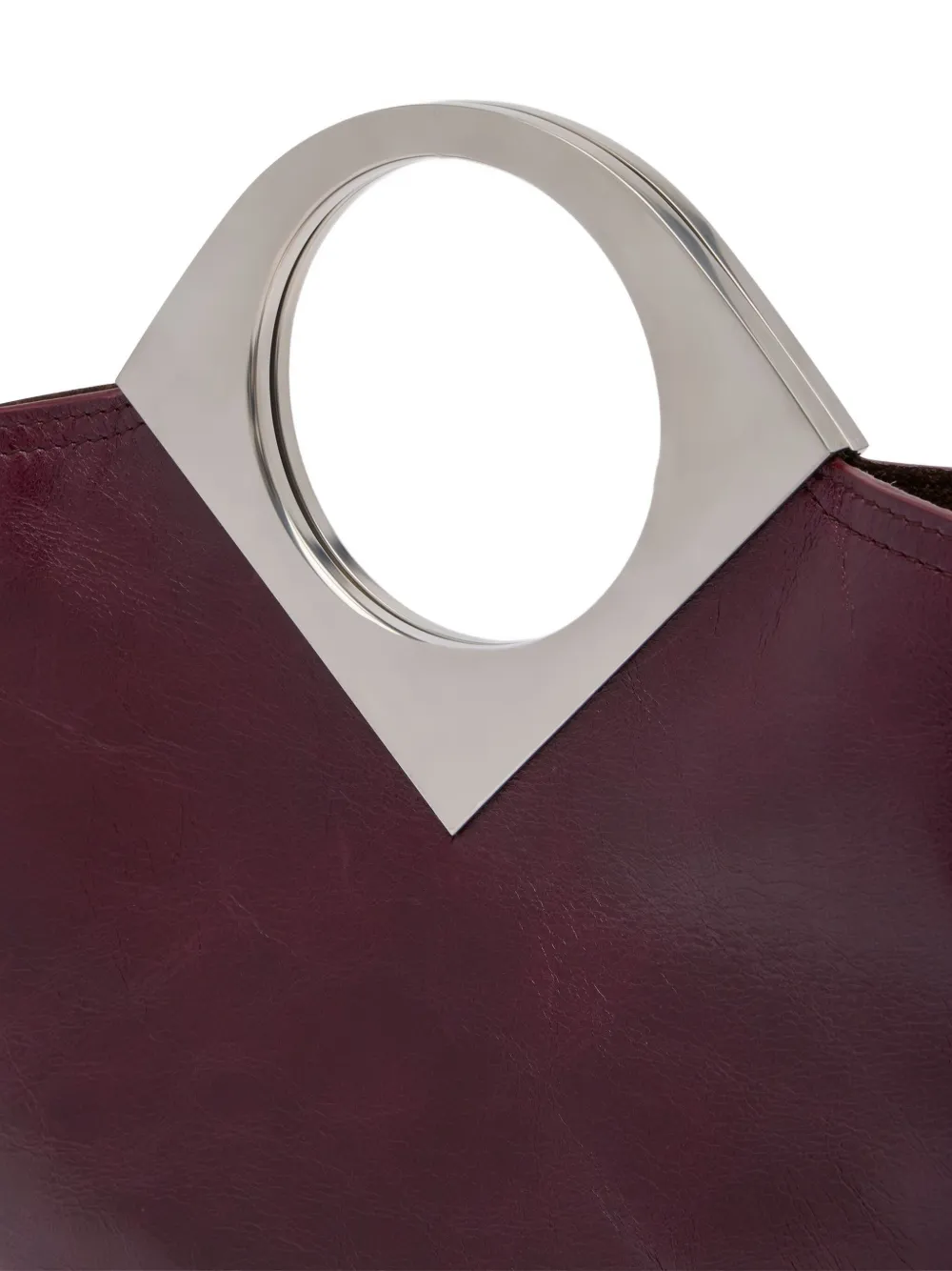 Bally Mini Anni Leather Tote Bag In Burgundy