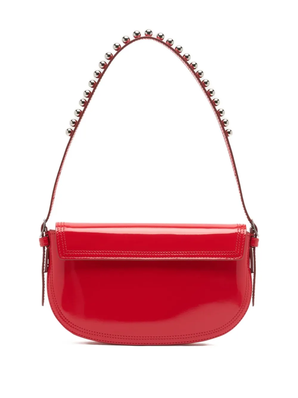 Bally Small Studded-handle Shoulder Bag In Red