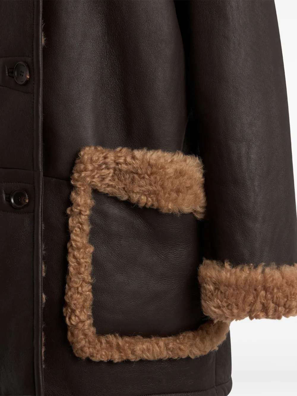 Bally Leren jack met zak Bruin