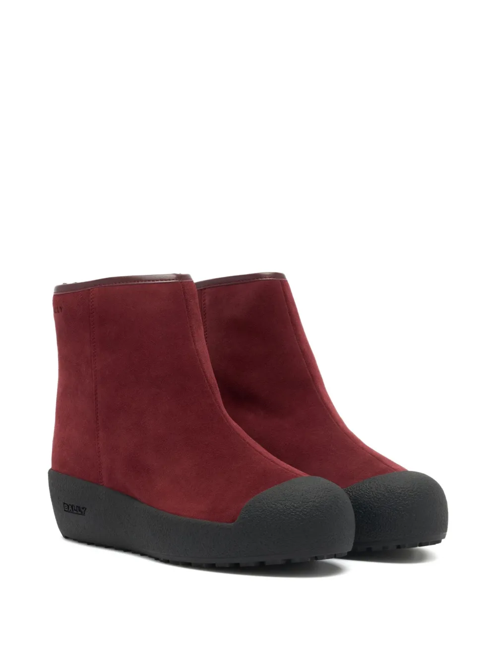 Bally rear-zipper suede curling boots | Ankle Boots | Image 2