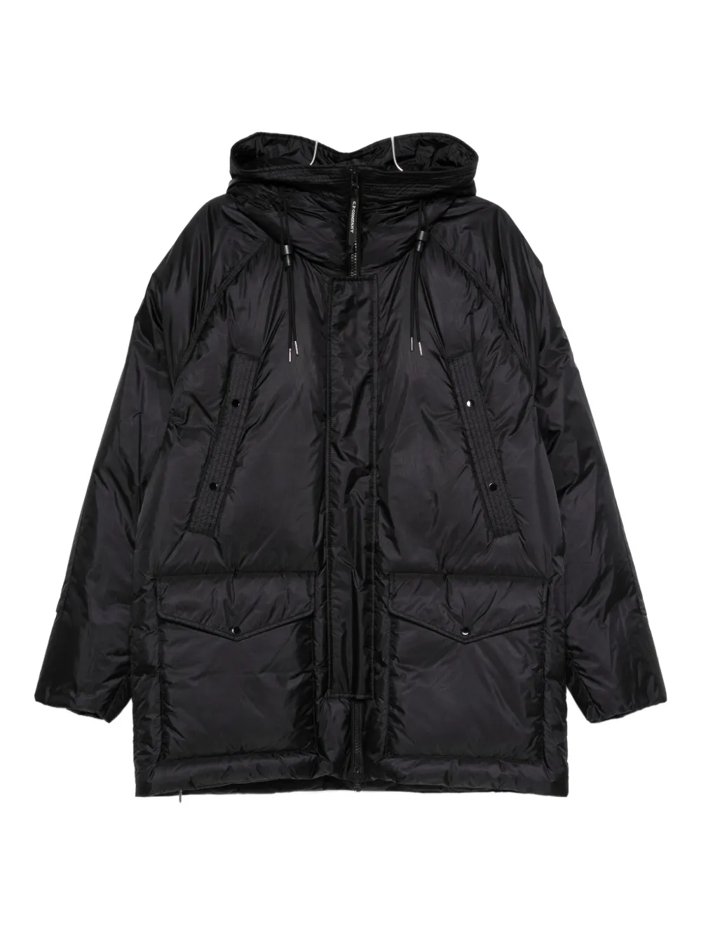 C.P. Company hooded down jacket - ブラック C.P. Company hooded down jacket - ブラック