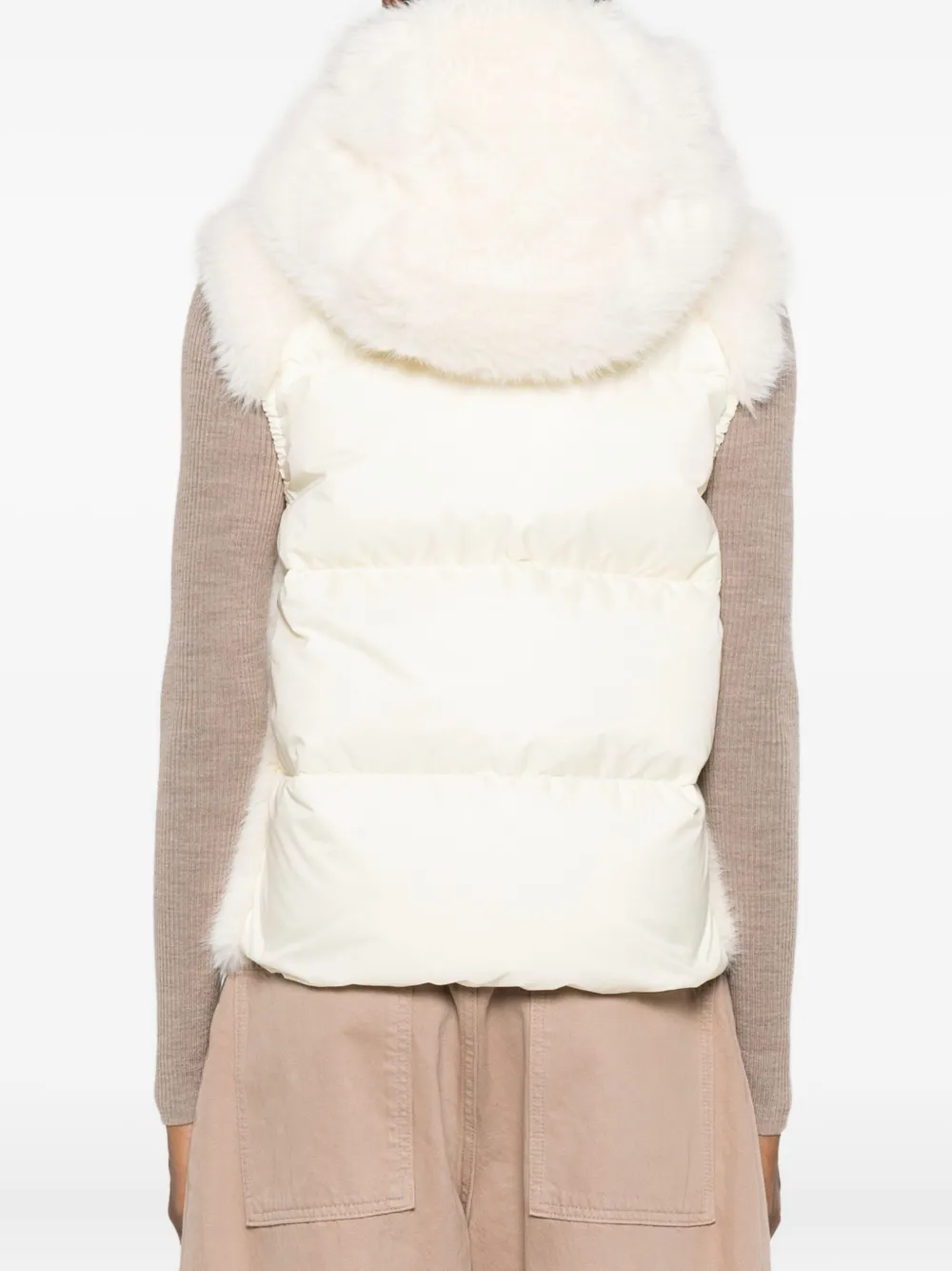 Moncler Grenoble Arve Down Vest In Neutral