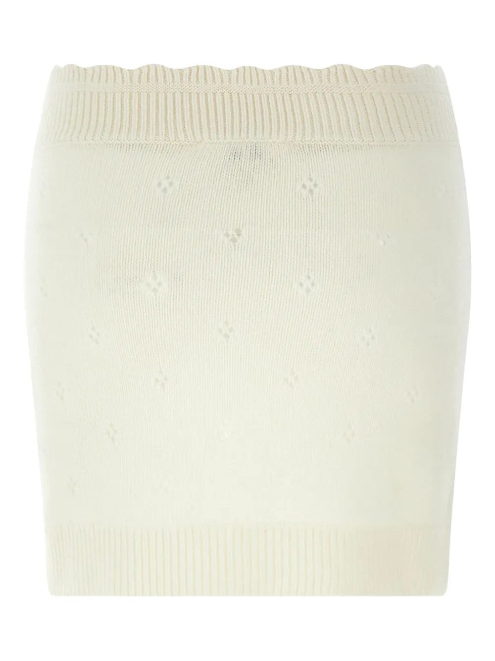 Chloé jacquard-logo knitted mini skirt - Beige