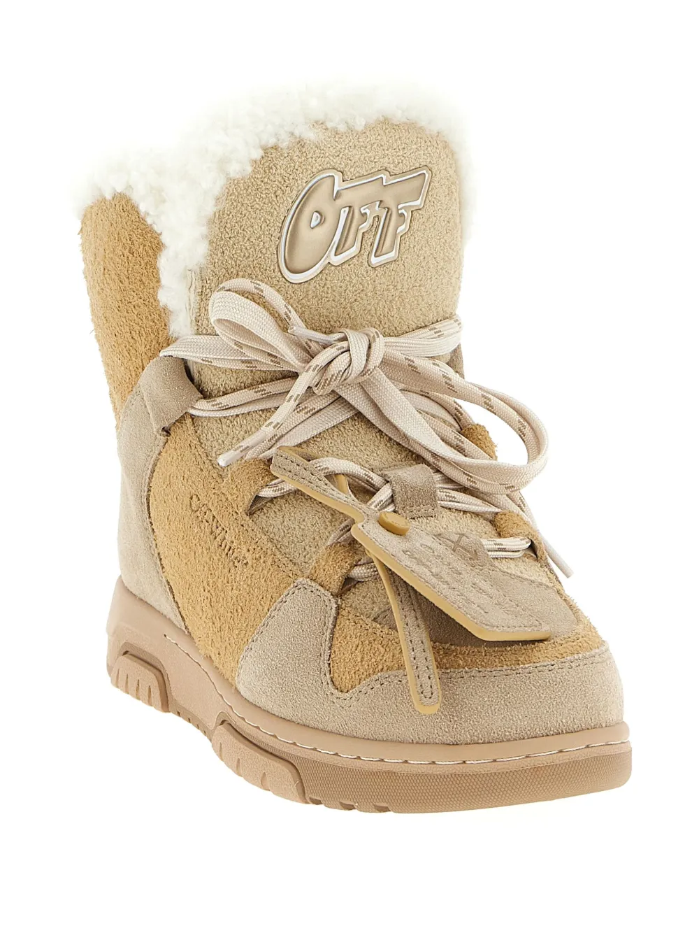 Off-White Winter ankle boots Beige