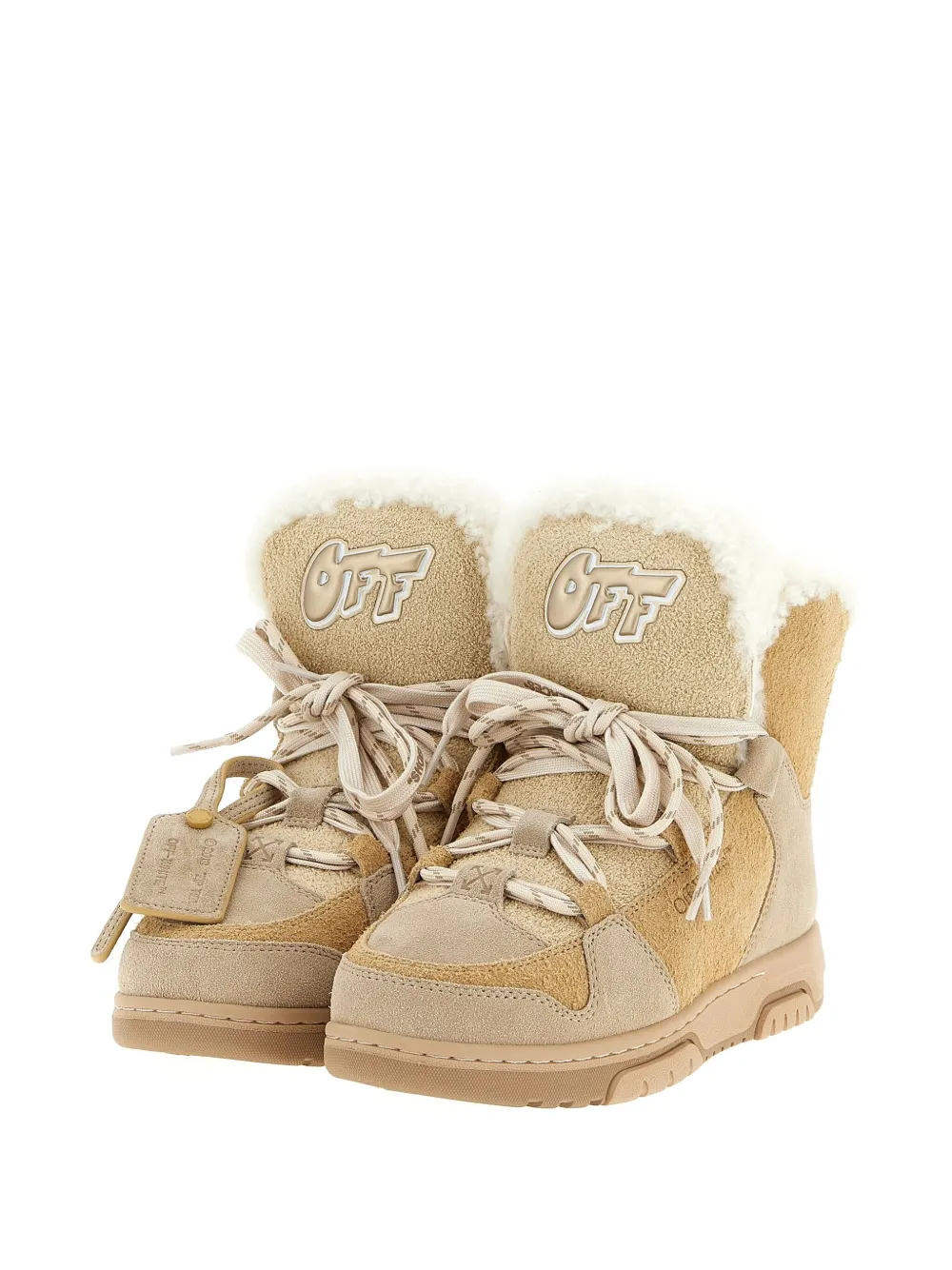 Off-White Winter ankle boots Beige