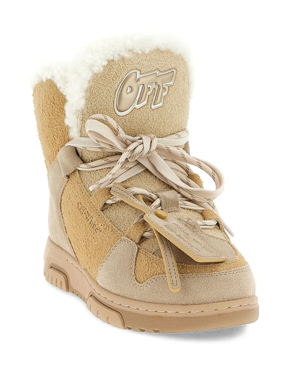 Off-White Winter enkellaarzen Beige