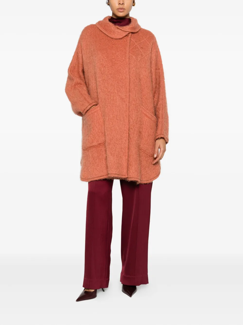 A.N.G.E.L.O. Vintage Cult 1980s wollen jas - Oranje