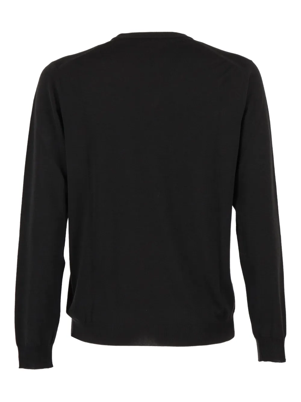 Zanone Trui met V-hals - Zwart