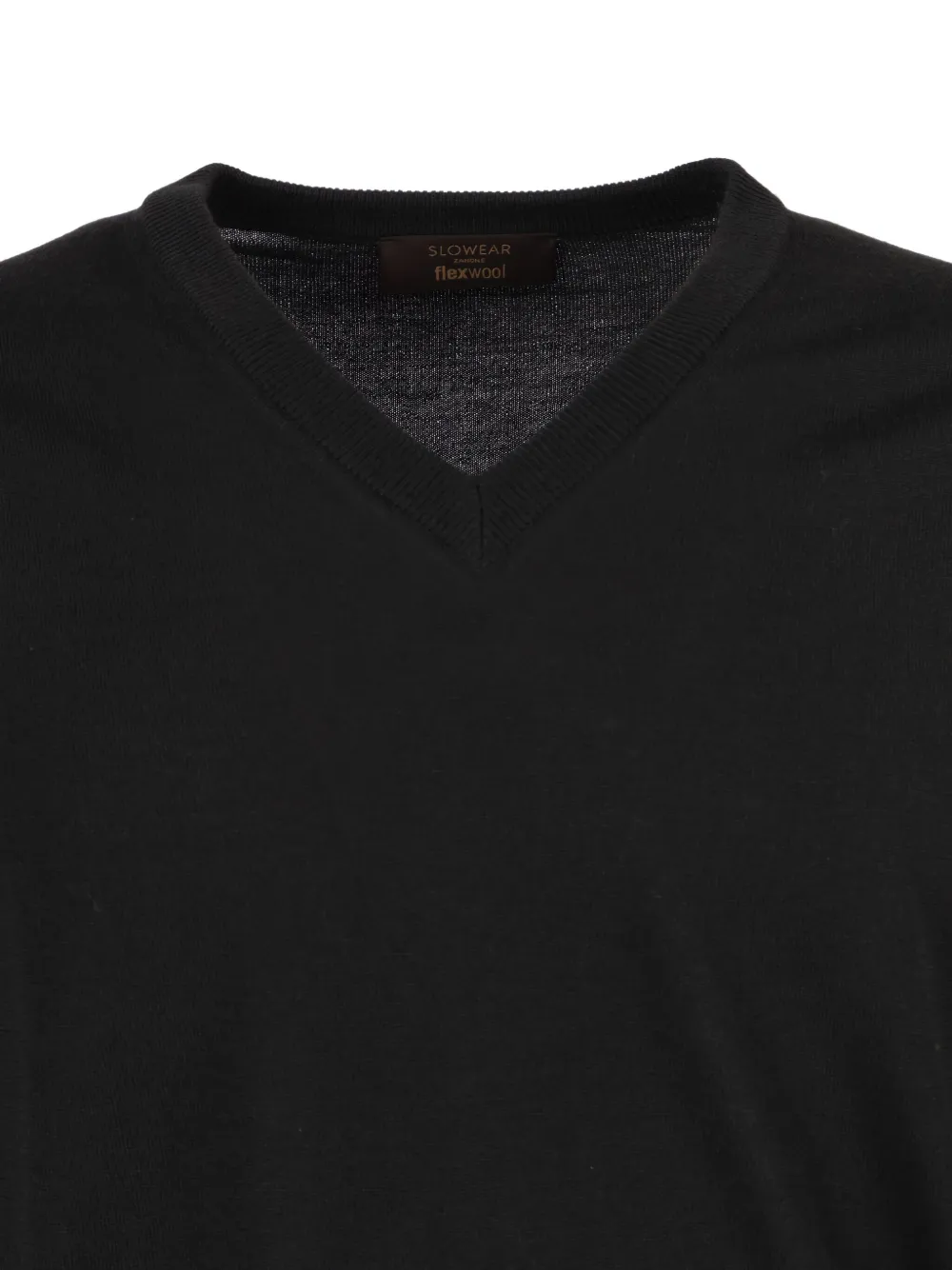 Zanone Trui met V-hals Zwart