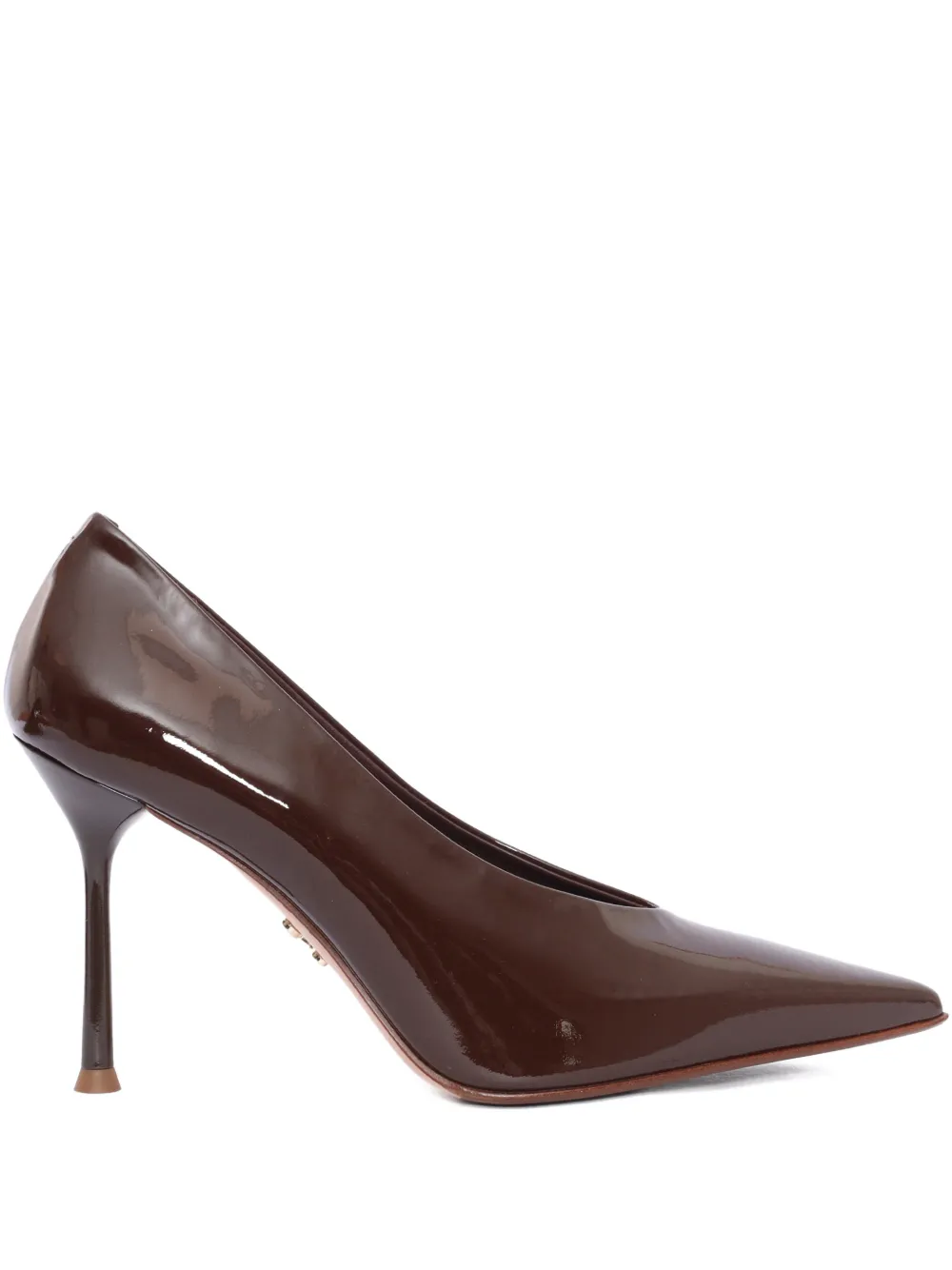 Sergio Levantesi 100mm Moderna56 Pointed Pumps In Brown