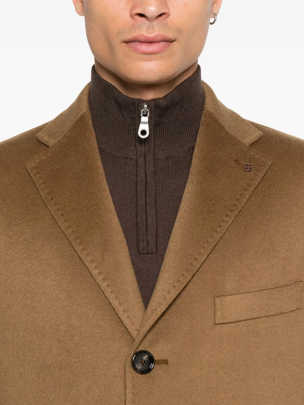 Tagliatore Jack met enkele rij knopen Bruin