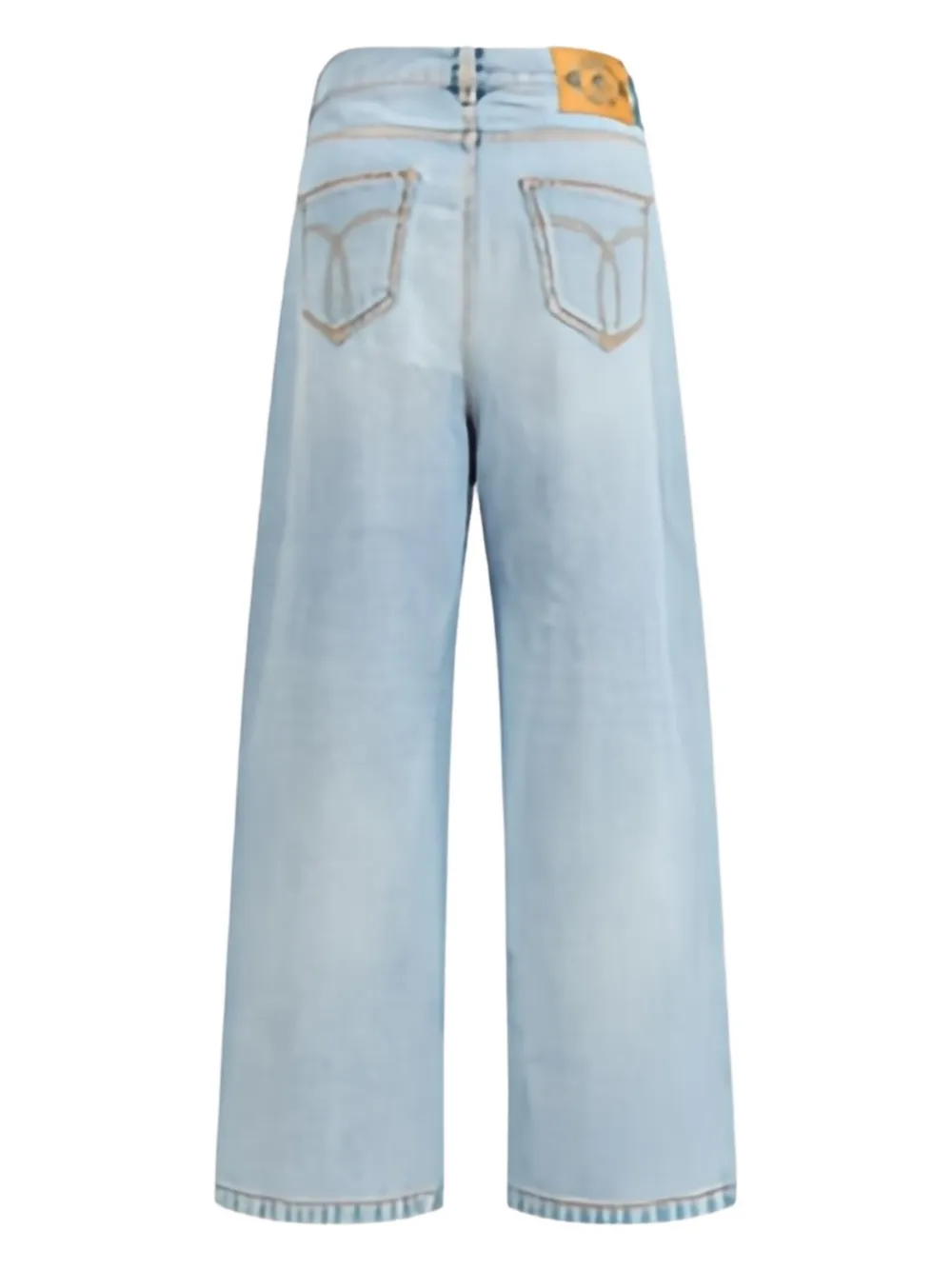 Fiorucci Baggy jeans met streep Blauw