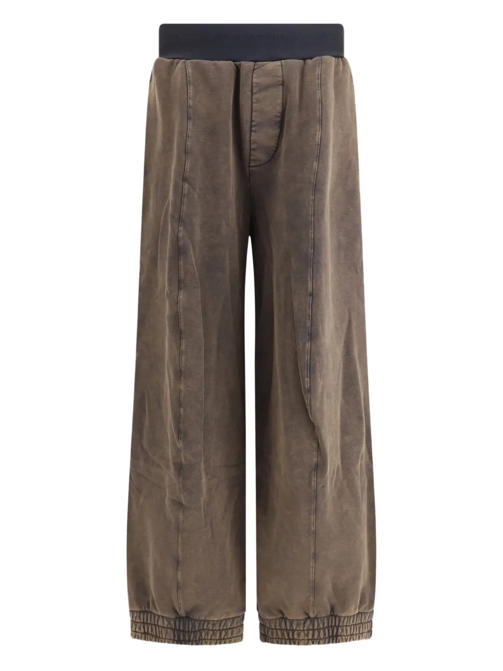 Alainpaul Knee Shape Sweatpants In Brown