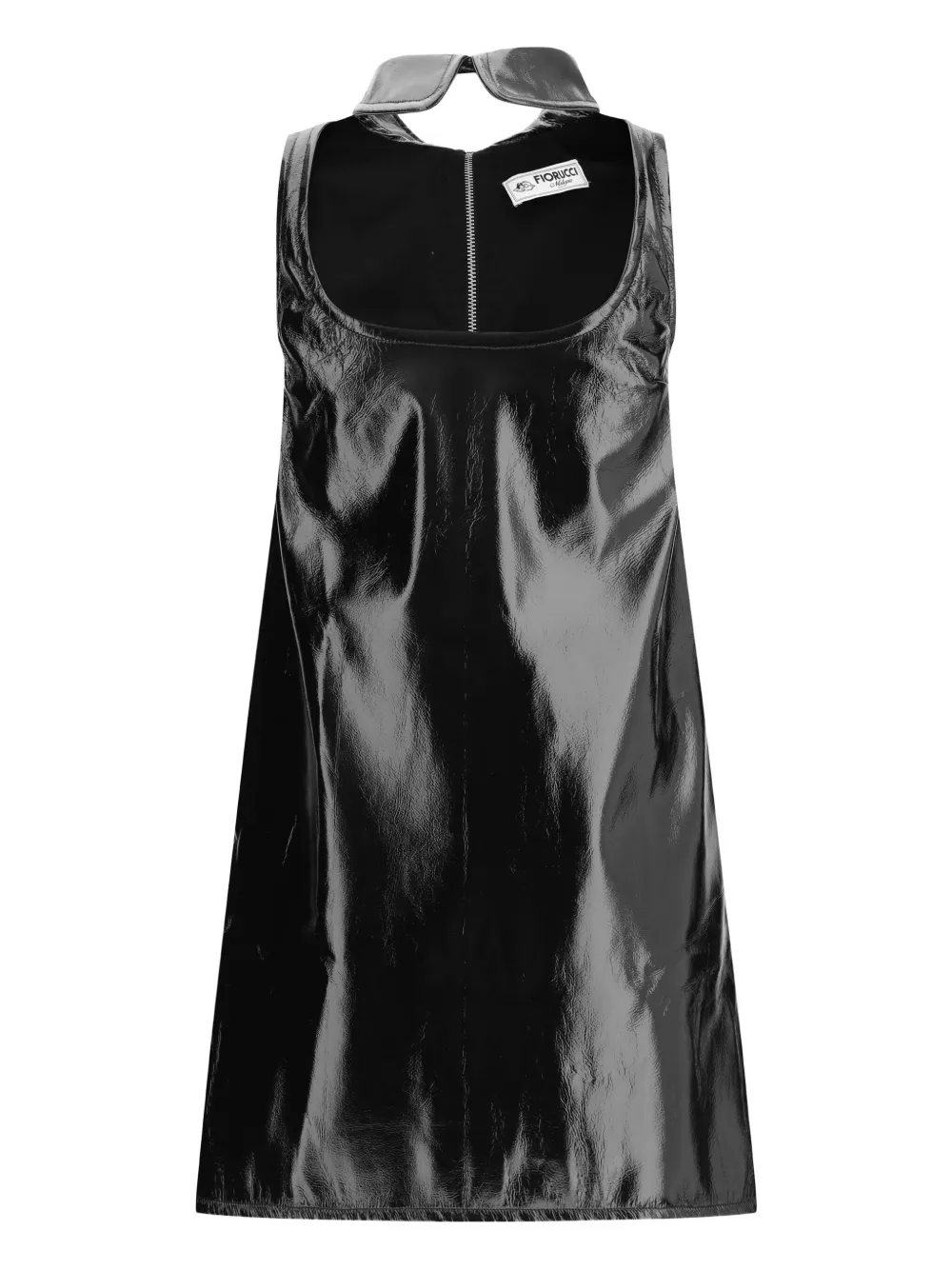 Fiorucci collar cutout mini dress - Zwart