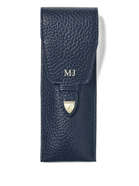 Aspinal Of London textured flap pen case (16cm x 3.8cm)