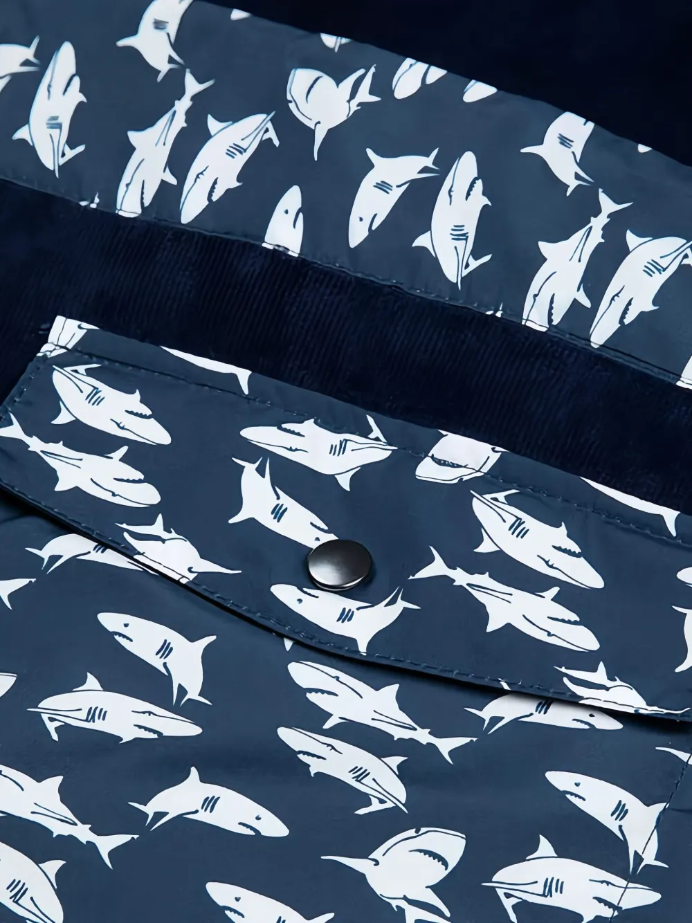 Paul & Shark Strandlaken met haaienprint Blauw