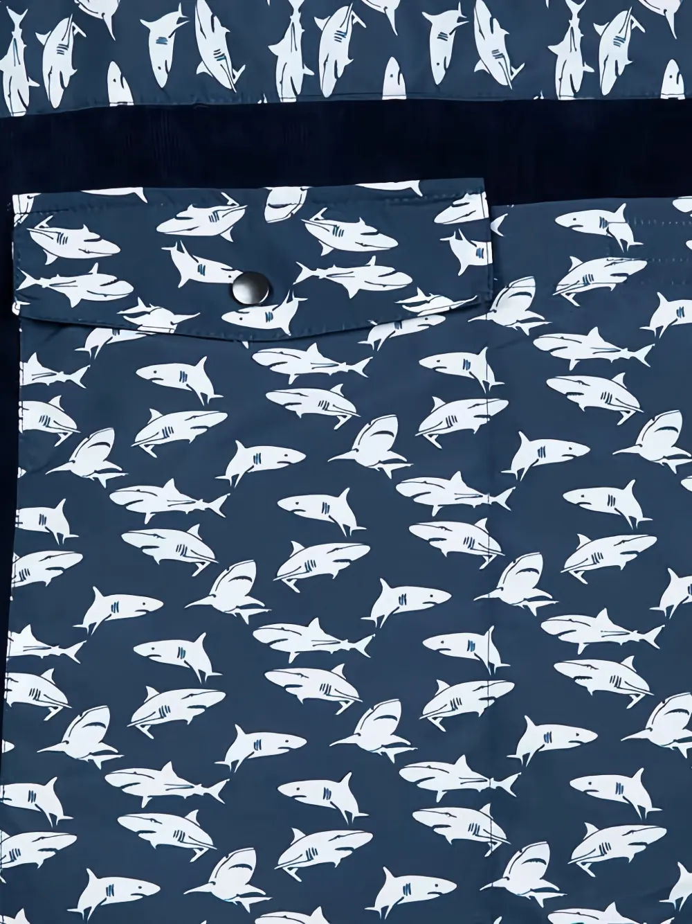 Paul & Shark Strandlaken met haaienprint Blauw
