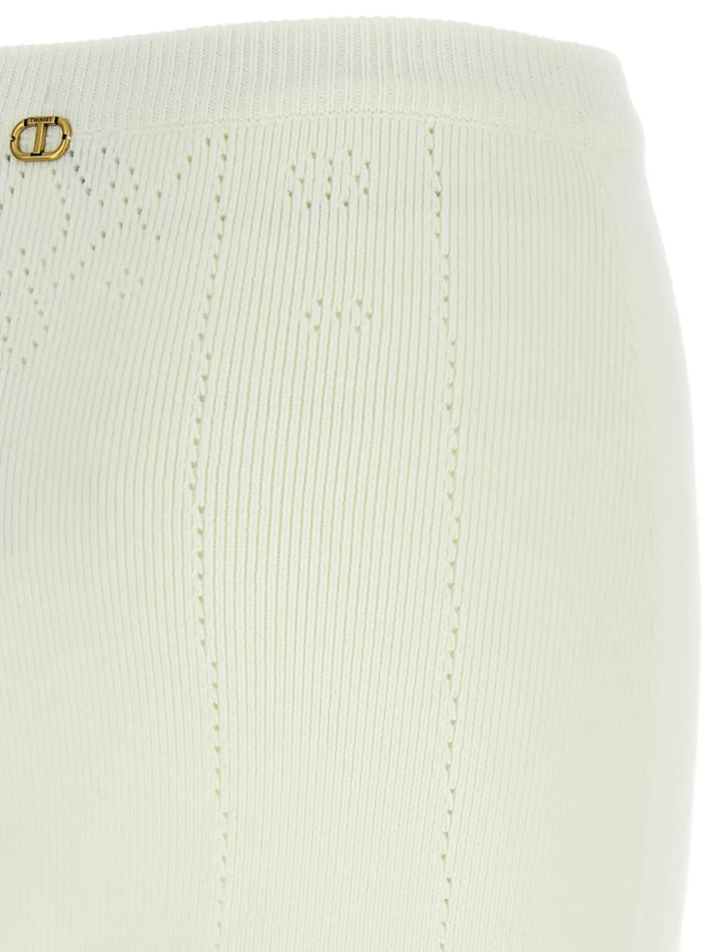 TWINSET Mini-rok met pointelle-detail Beige