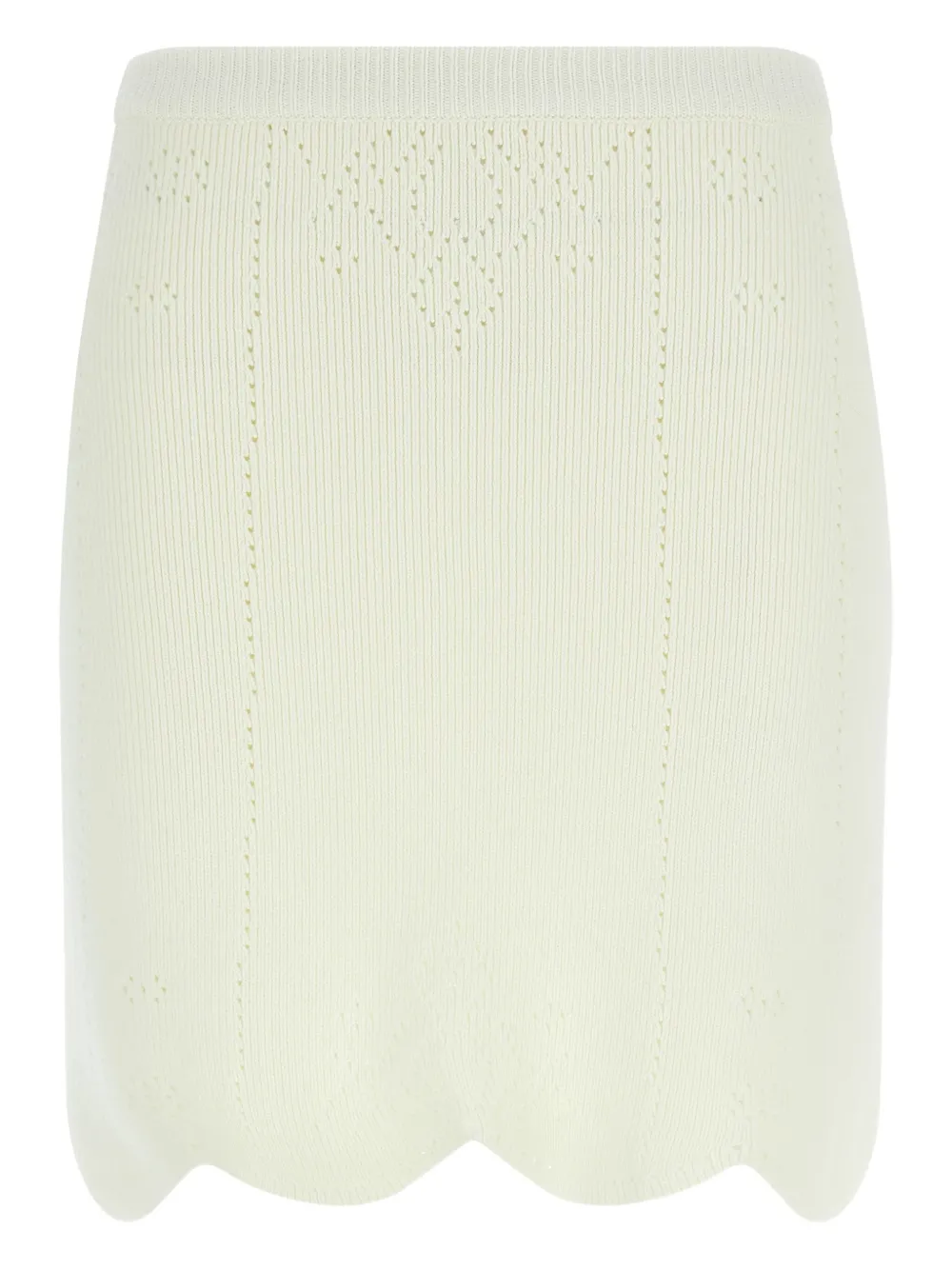 TWINSET pointelle-detail mini skirt - Beige