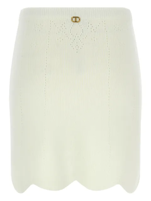 TWINSET falda corta con detalle calado