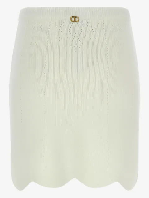 TWINSET pointelle-detail mini skirt