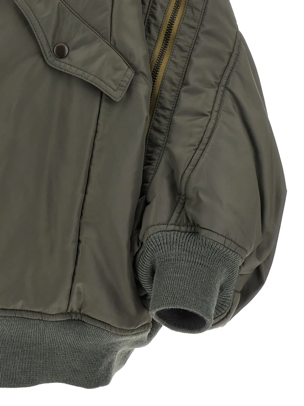 Junya Watanabe Zippered Long-sleeved Casual Jacket In Green