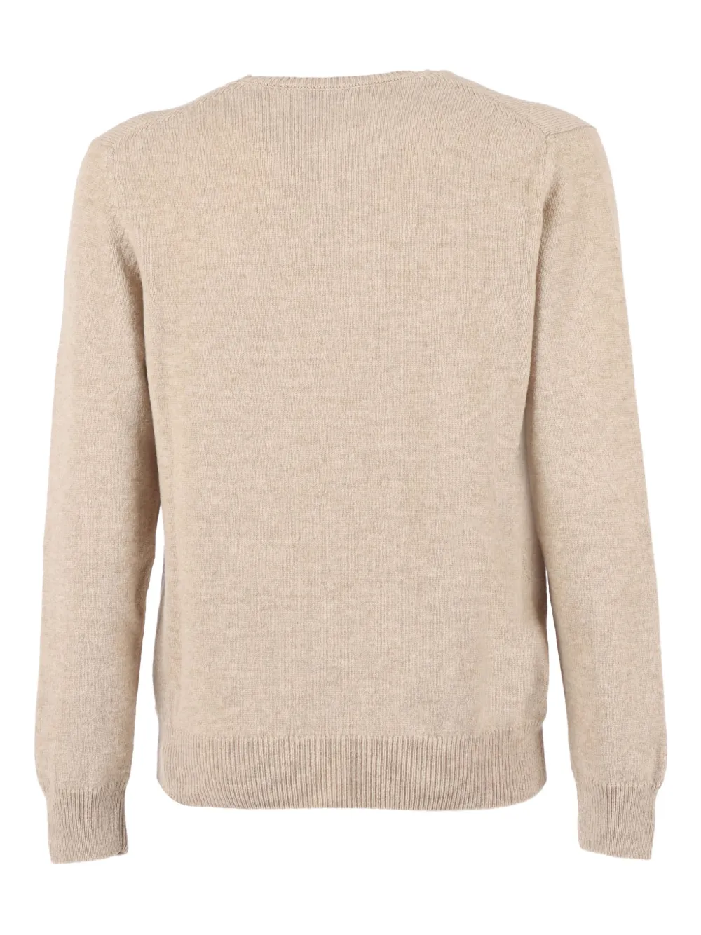Zanone Trui met ronde hals - Beige