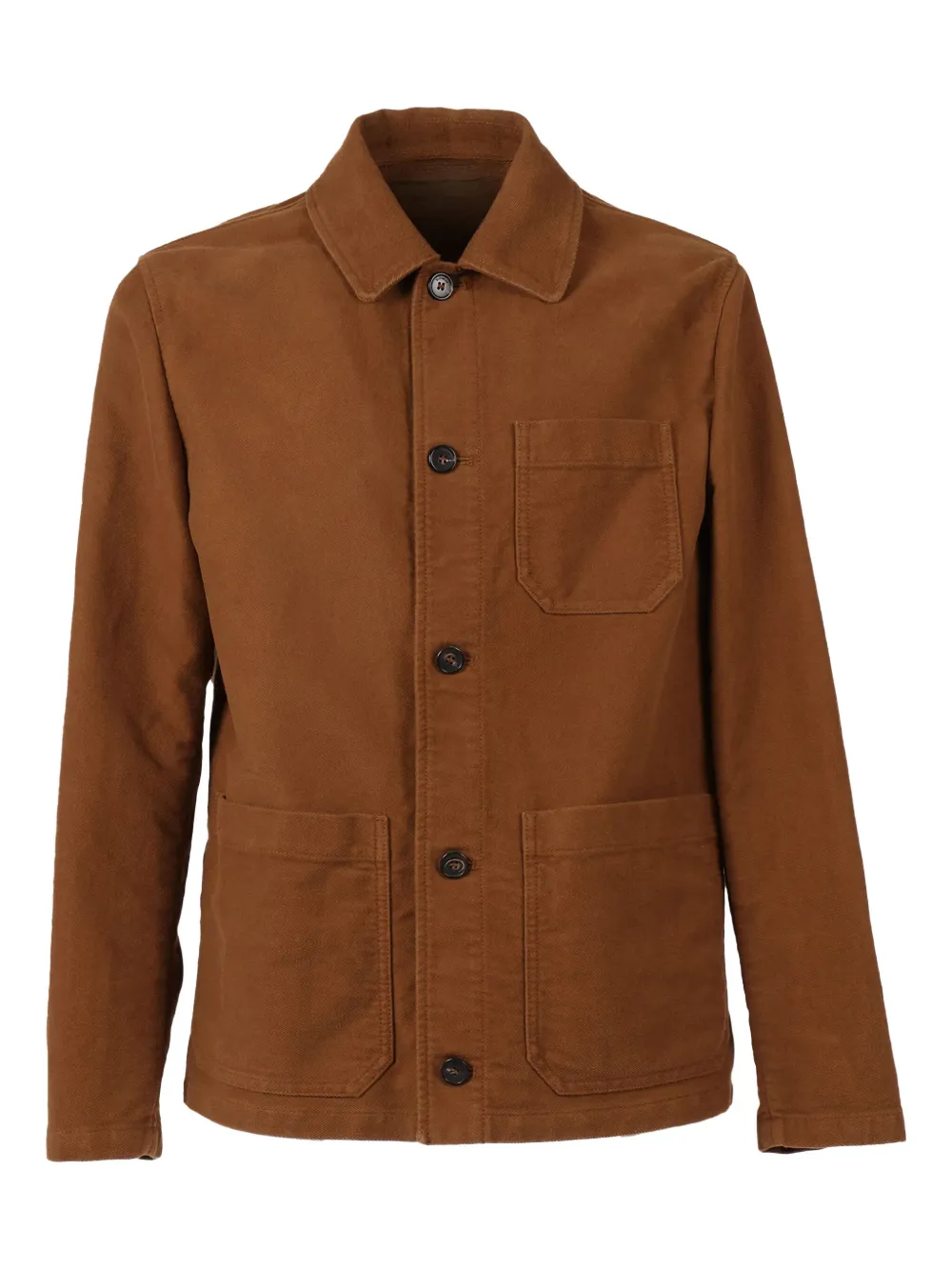 Incotex sobrecamisa con bolsillo de parche | marrón | Image 1