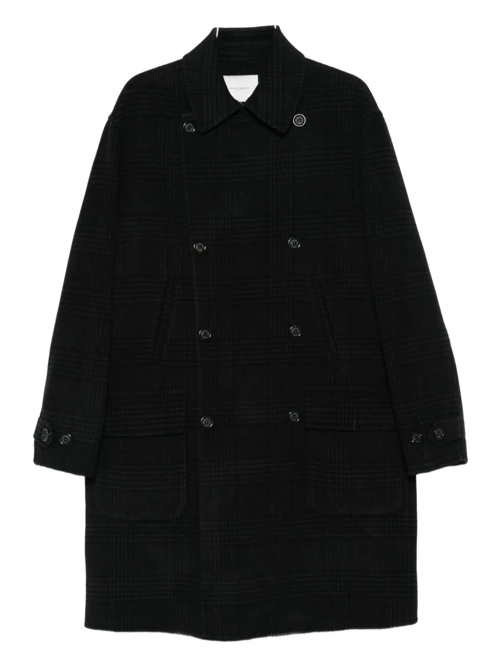 Paolo Pecora checkered coat | Black | Image 1