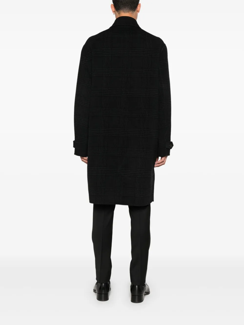 Paolo Pecora Geruite jas Zwart