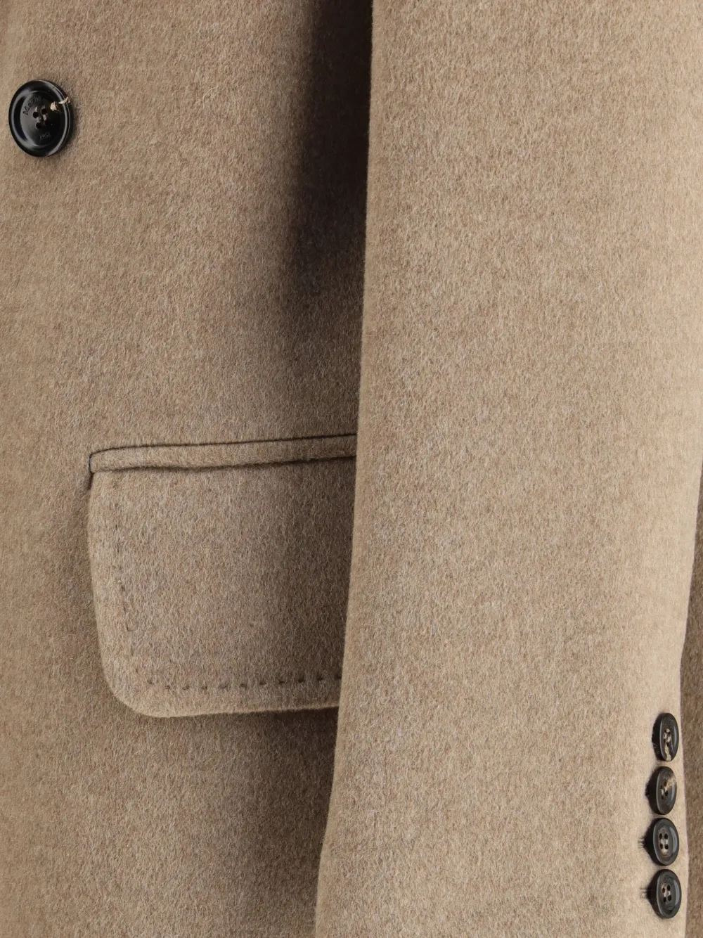 Max Mara Armonia Coat With Notched Lapels In Neutral