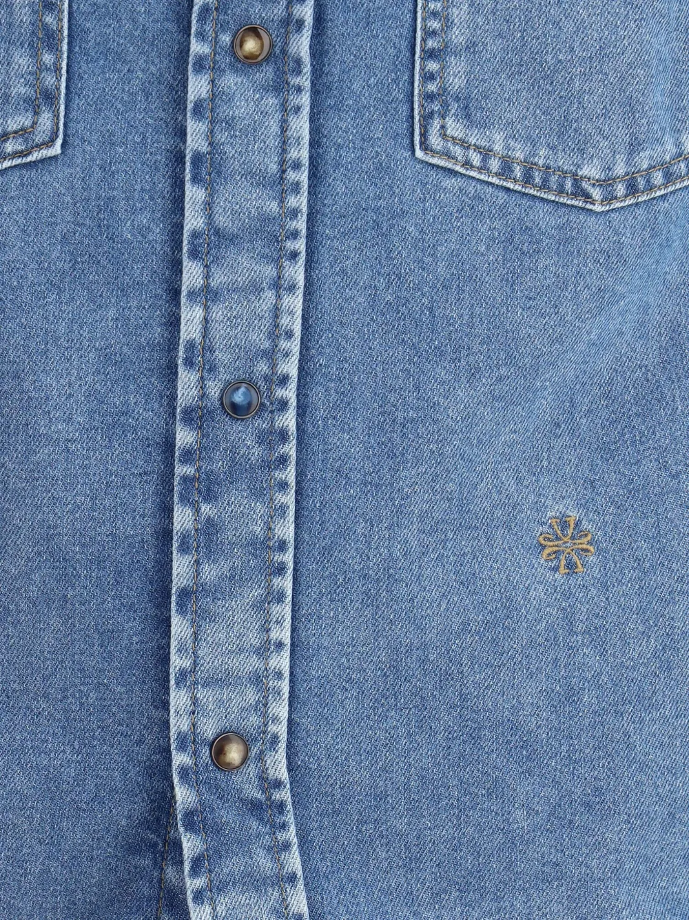 Jacob Cohen Denim Jacket With Chest Pockets And Point Collar In Blue