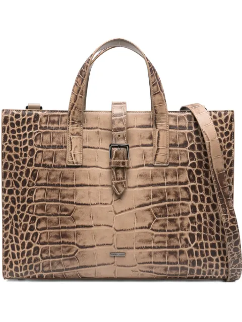 Emporio Armani crocodile-effect tote bag