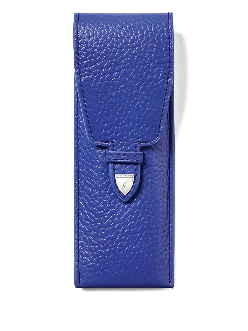 Aspinal Of London textured pen case (16cm x 3.8cm) | Blue | Image 1